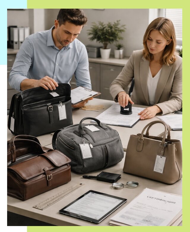 Сертификация сумок в Пугачёве от 7620 руб. | Алешин-Пгч