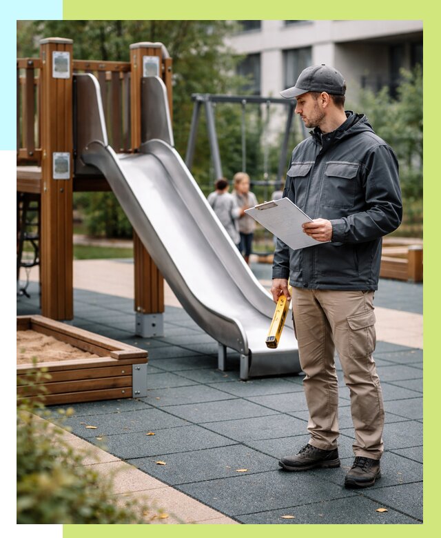 Сертификация детских площадок в Пугачёве от 25400 р. | Алешин-Пгч