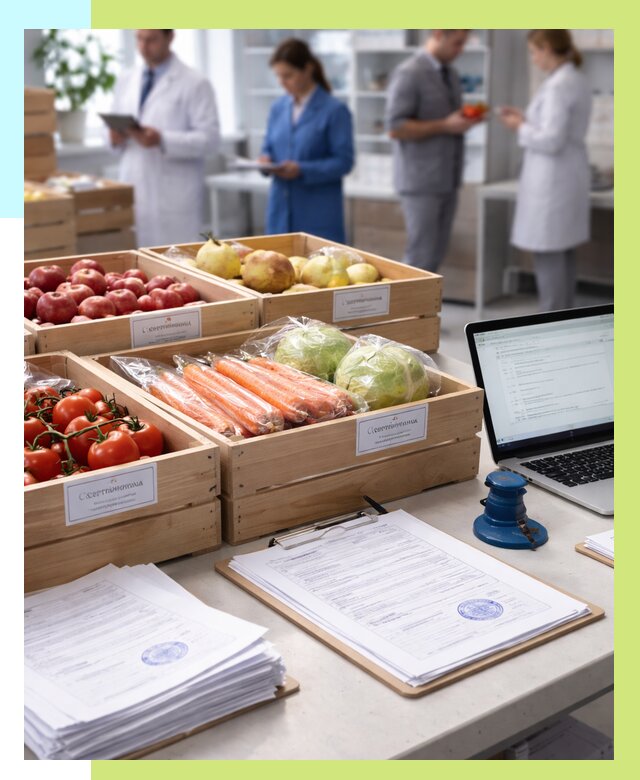 Сертификация овощей и фруктов в Пугачёве от 8636 р. | Алешин-Пгч