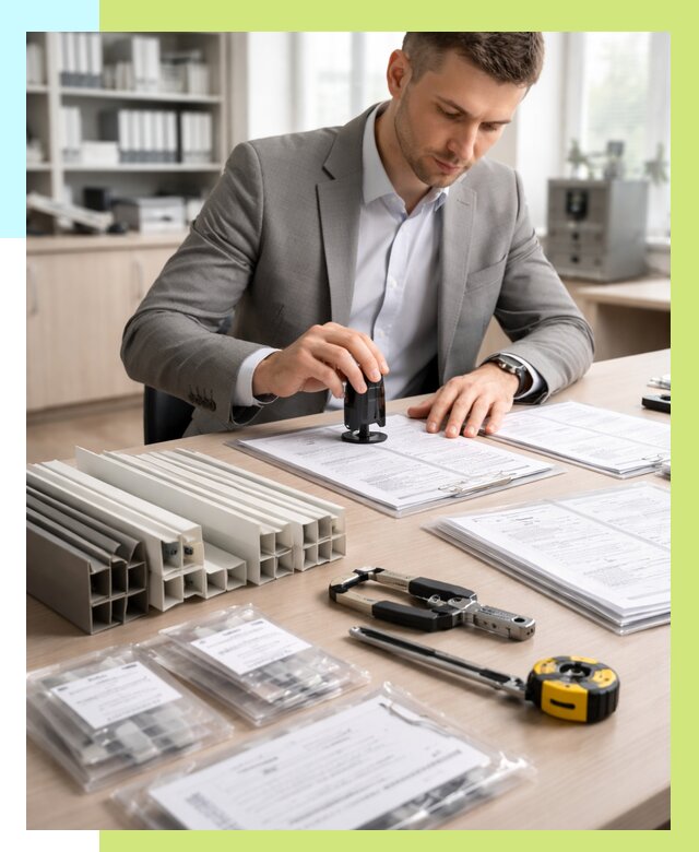 Сертификация ПВХ продукции в Пугачёве от 8636 р., Алешин-Пгч