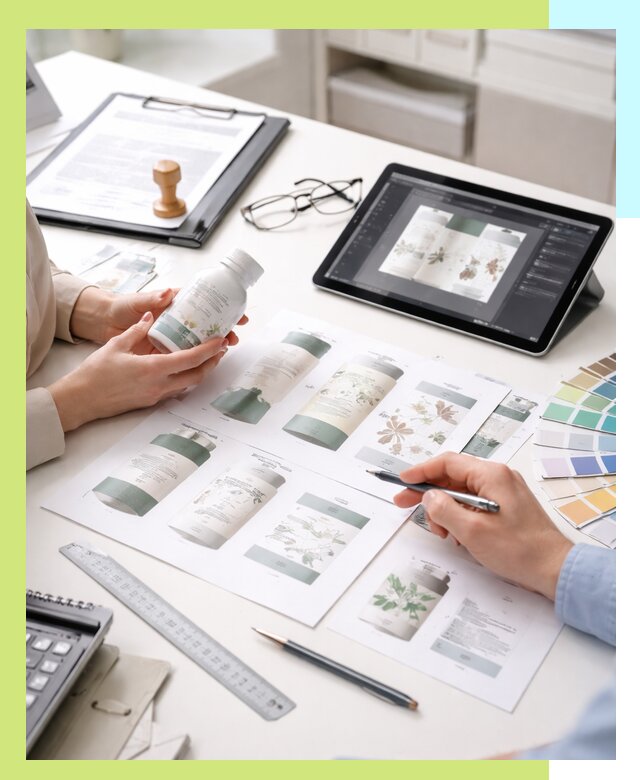 Профессиональная разработка дизайна и текста этикетки продукции в Пугачёве