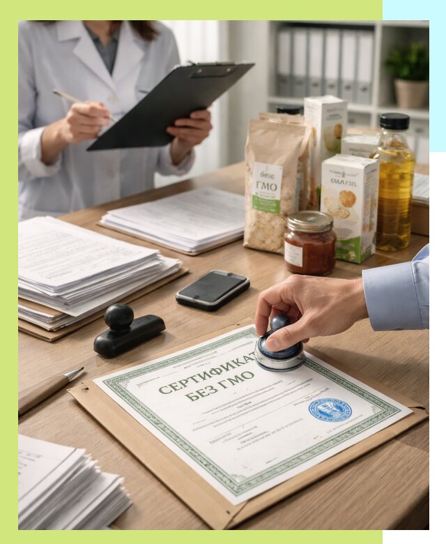 Получение сертификата Без ГМО для продукции в Пугачёве